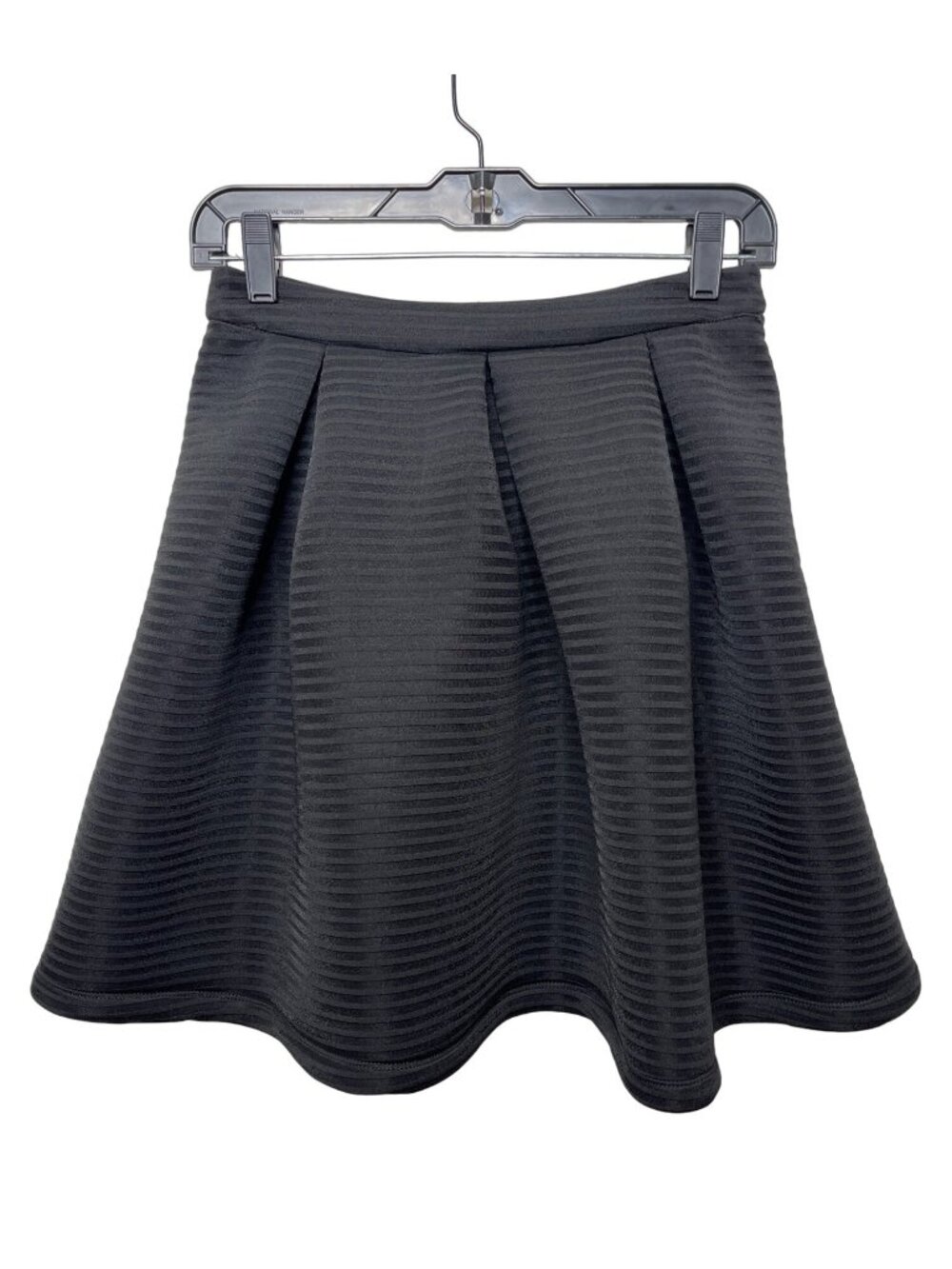 Versona Women’s XS Black Skater Mini Skirt Pleated Stretch